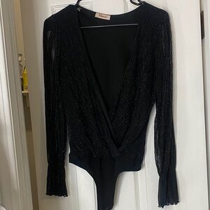Black Long Sleeve Bodysuit NWOT
